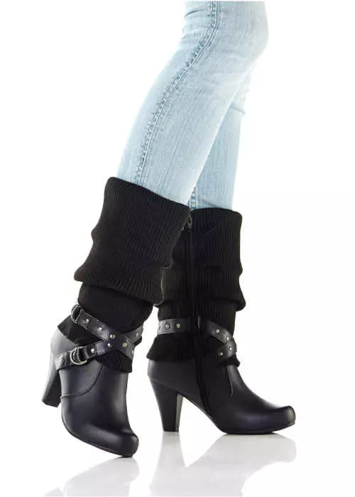 Crne ženske čizme s patentnim zatvaračem